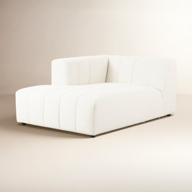Channeled Laf Chaise Piece, Left Hand Facing, Fayette Cloud