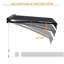 Outsunny 250cm W x 200cm D Polyester Cover Motorised Retractable Patio Awning,Door Canopy,Window Awning,Freestanding Awning