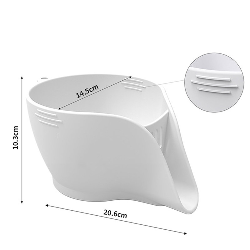 Panier de drainage en silicone multifonctionnel avec bec de drainage, Noir