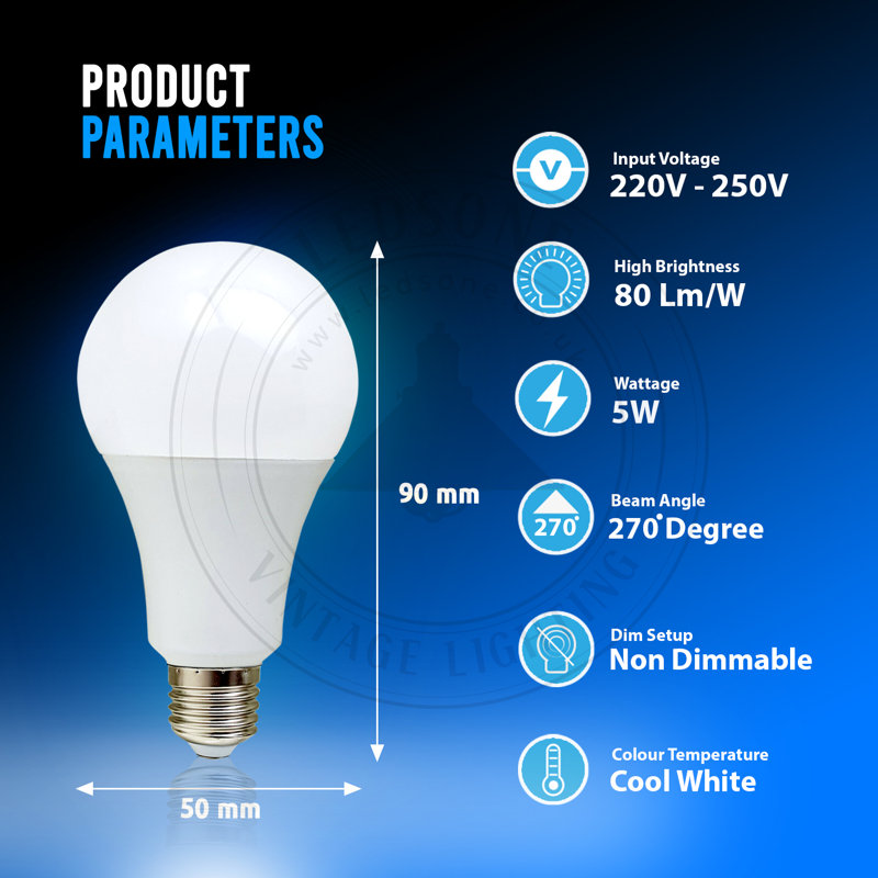 A60 6000 K LED Smart Bulb, 5W
