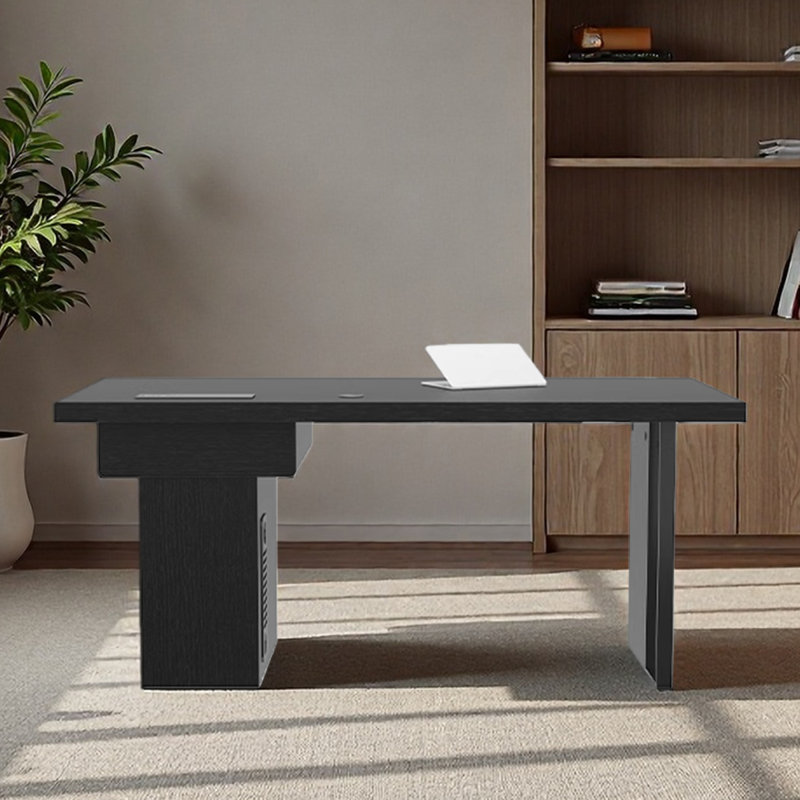 Bureau d'ordinateur Beehler, H 29,53 po x l 55,12 po x P 27,56 po, Noir