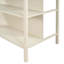 Îlot de cuisine en bois massif 45 po, table de préparation en bois d'hévéa avec 2 tablettes ouvertes pour petits espaces, noyer et blanc crème