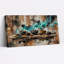 "Spice Bowls" avec sarcelle fumée, art mural abstrait-998361944