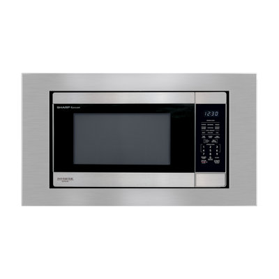 SHARP SKM166430LS 30" Built-in Microwave Oven Trim Kit, Stainless Steel, Compatible with Sharp® SMC1664KSC, Standard & Flush Mount