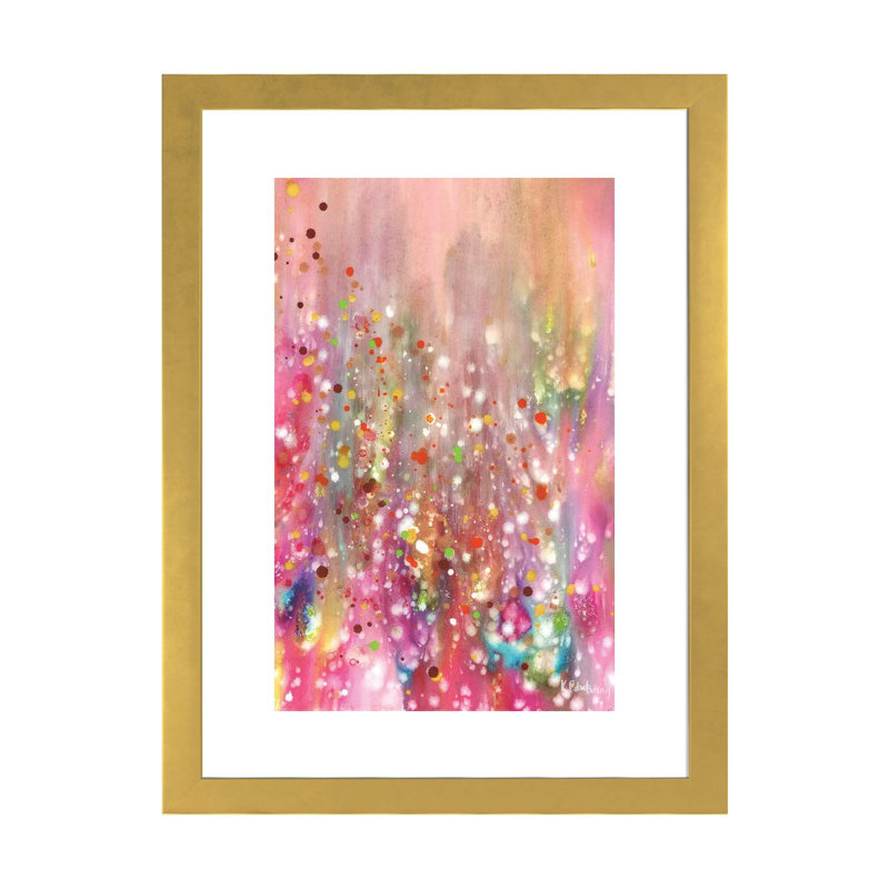 " Autumn Falls " by Kristen Pobatschnig, White, Gold Paper, 24" H x 16" W x 1" D