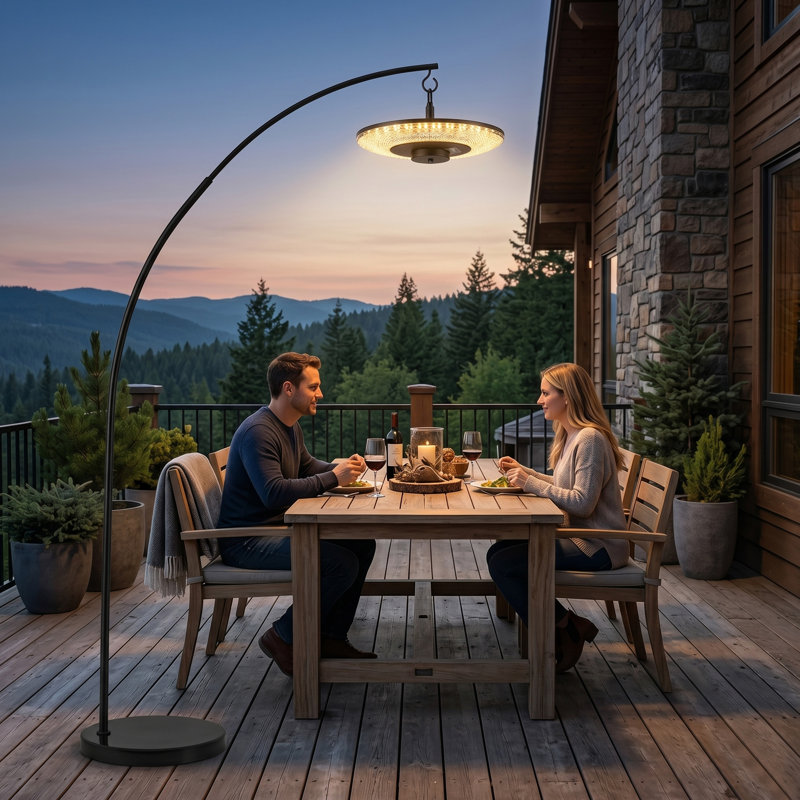 Solar Radar Motion Sensor Floor Lamp, Auto On/Off