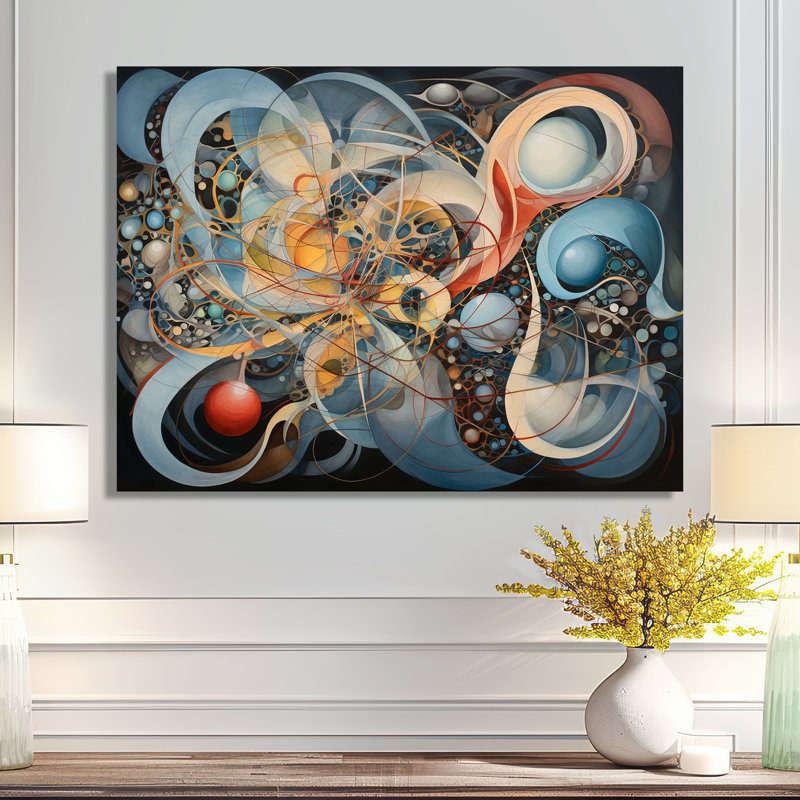 Alien Chaos Abstract Harmony - reproduction d'art abstraite, H 24 po x l 32 po x P 1 po, Métal métal