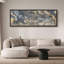 Reproduction d'art moderne sur toile encadrée moderne bleu marine et jaune-107118200-111665908