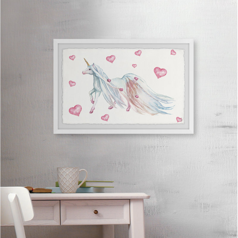 Criner Criner Long-Haired Unicorn - Single Picture Frame Print, 41cm H x 61cm W