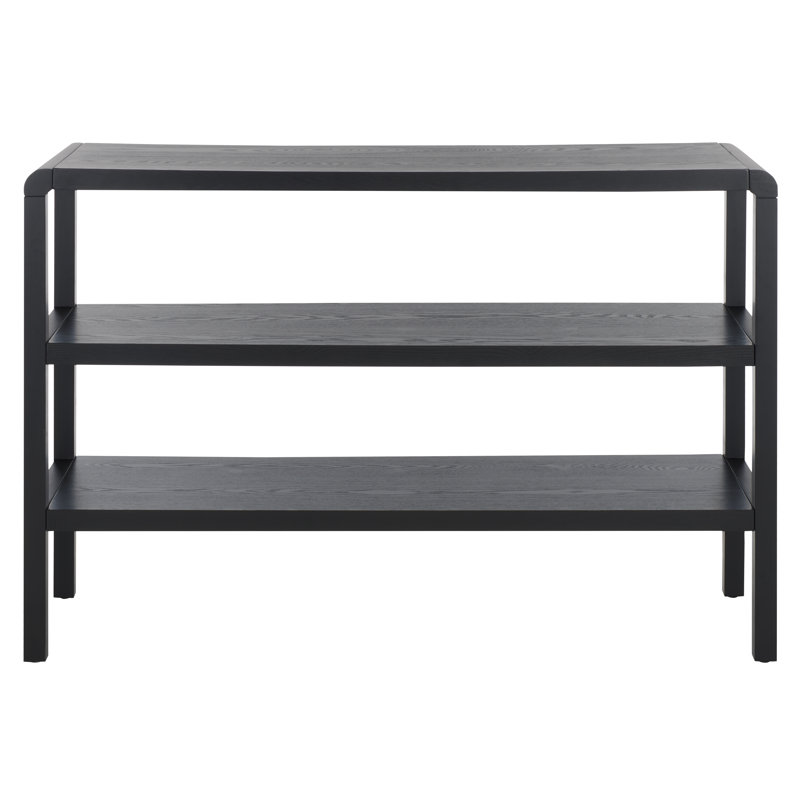 Omara 2 Shelf Console Table, Black