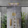 LED Thermostatic Shower Faucet Dual Showerheads with Bluetooth Music