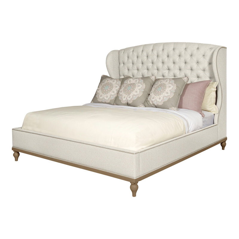 Emma Queen Upholstered Panel Bed, Navajo, Yes, Nomad Snow Crypton® Chenille