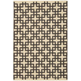 Maze Cotton Trellis Area Rug in Bark