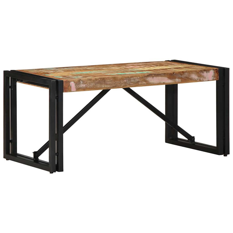 Coffee Table Solid Wood Acacia, 35cm H x 40cm W x 80cm D, Multicolour