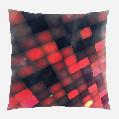Geometric Microsuede Reversible Throw Pillow