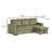 92.6" W Contemporary Sectional, Green-1693634157