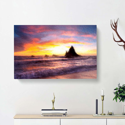 Martins Beach - Wrapped Canvas Painting