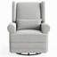 Fauteuil oscillant inclinable pivotant extra large 34,25 po blanc cassé avec repose-pieds