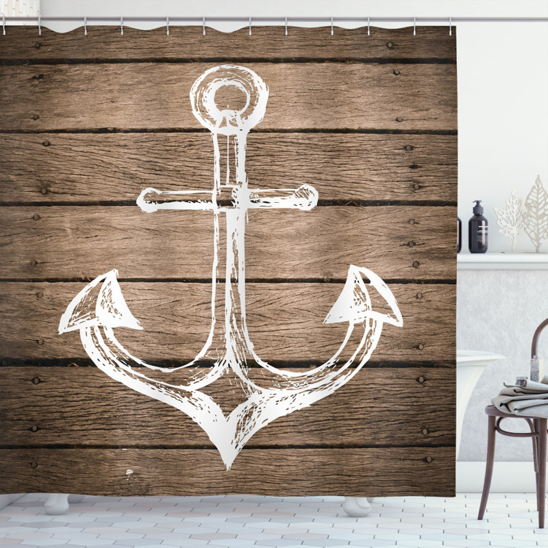 Shower Curtain with Hooks Included, 70" H x 69" W