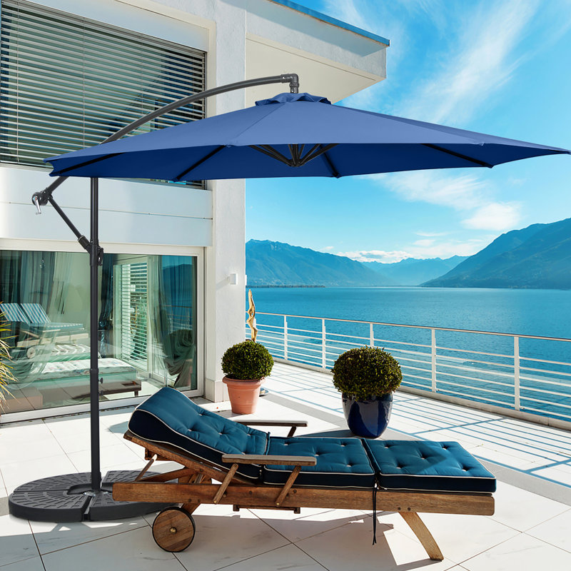 Parasol de plage 120 po Linnett, Bleu