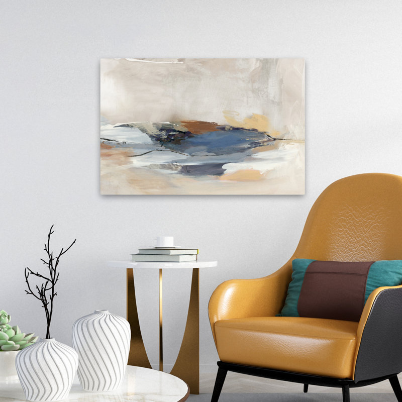 Vaste sérénité II - peinture abstraite paysage marin, H 16 po x l 24 po