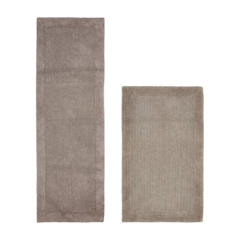 Ensemble de tapis pour salle de bain 2 pièces Moriceau, 2 pièces (24 po x 40 po | 20 po x 60 po), Beige