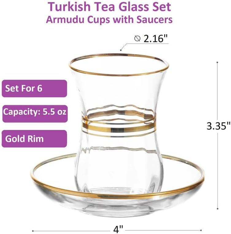 Handmade Glass Porcelain Teacup and Saucer