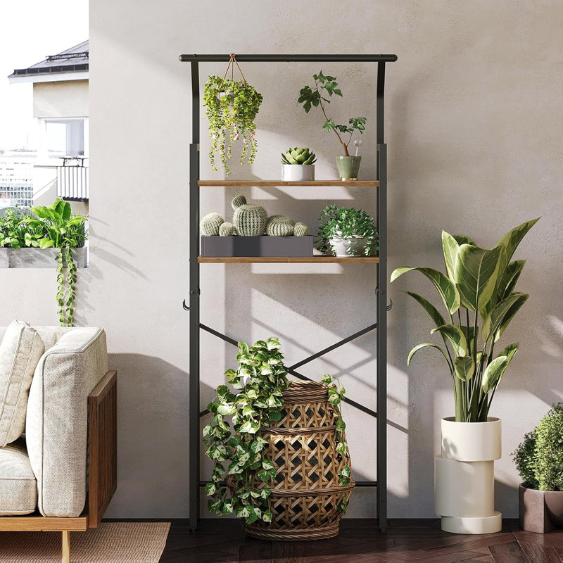 Over The Toilet Storage, 2-Tier Bathroom Organizer Shelves With Hooks, Multifunctional Vertical The Toilet Shelf Storage Rack For Bathroom