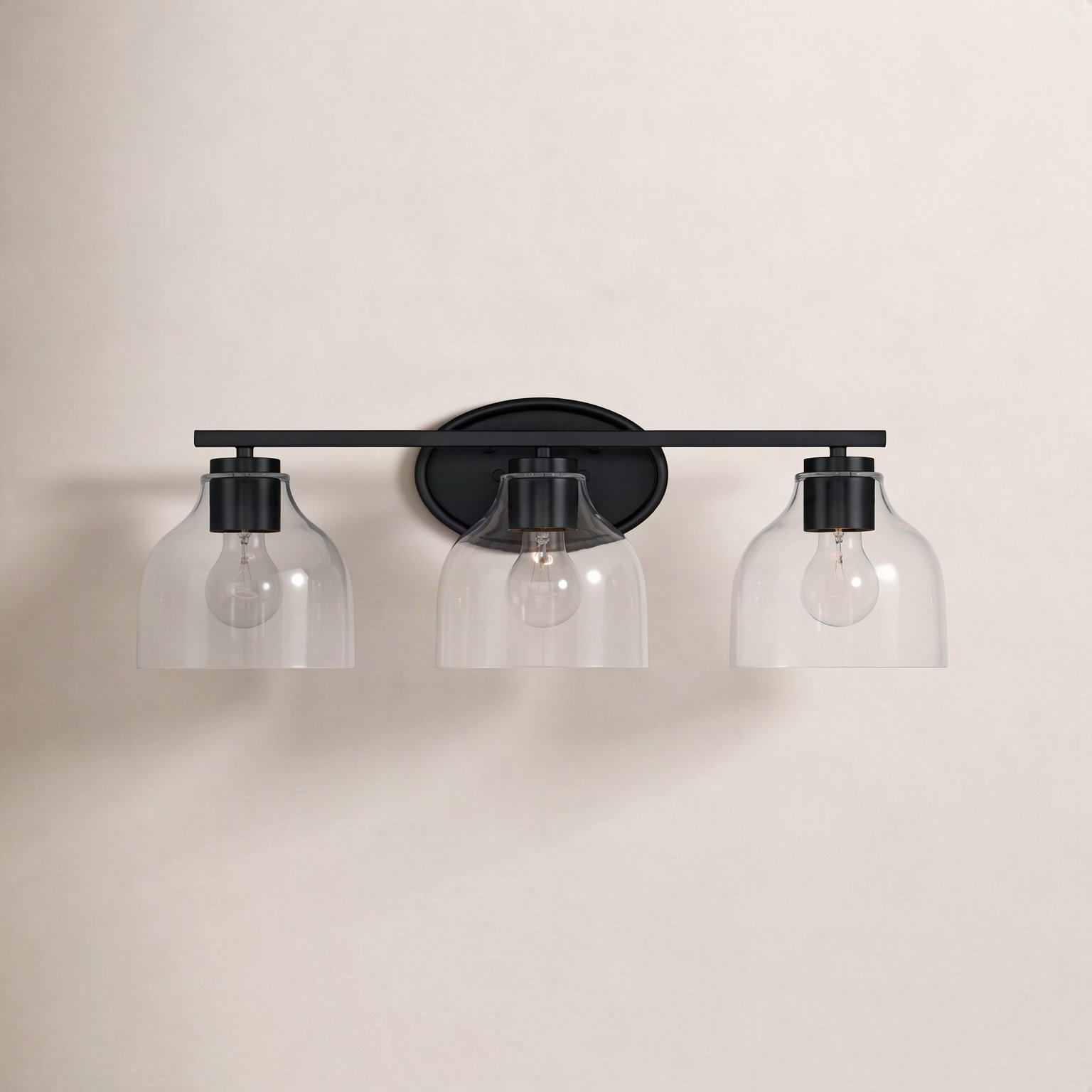 Lamaria Dimmable Vanity Light, 3, Matte Black