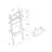 Home Office Desk Workspace Writing Table Bookcase Ladder One Drawer Two Shelves Handleless Design Modern