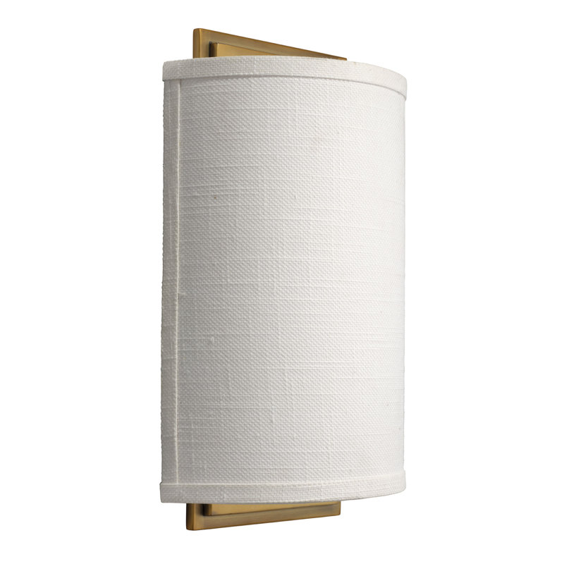 Applique murale 1 lumière en lin Riley, Blanc