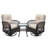 Double Outdoor Rocking Chair Three-Piece Set, Beige-123126406
