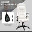 Fauteuil en cuir PU blanc avec massage par vibration et siège de soutien pour le dos