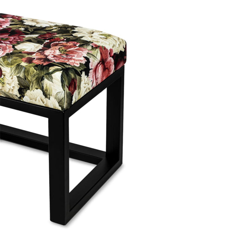 Timaios Velvet Upholstered Bench, H45 x W70 x D35cm