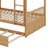 Full Over Full Rubber Wood Bunk Bed With Trundle, Ladder And Guardrails-106347411