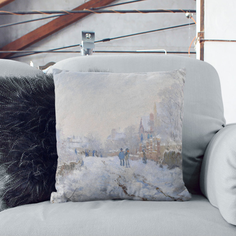 Snow at Argenteuil Scatter Cushion, 40cm H x 40cm W x 15cm D