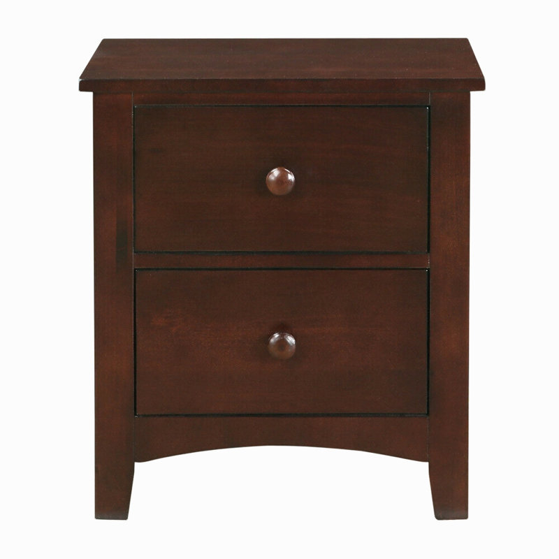 Table de chevet moderne 2 pièces, Brun
