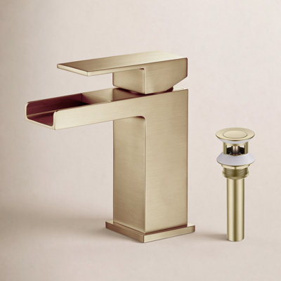 Waterfall Single-Hole Bathroom Faucet