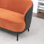 Causeuse en velours avec pieds noirs Stith-1879777150