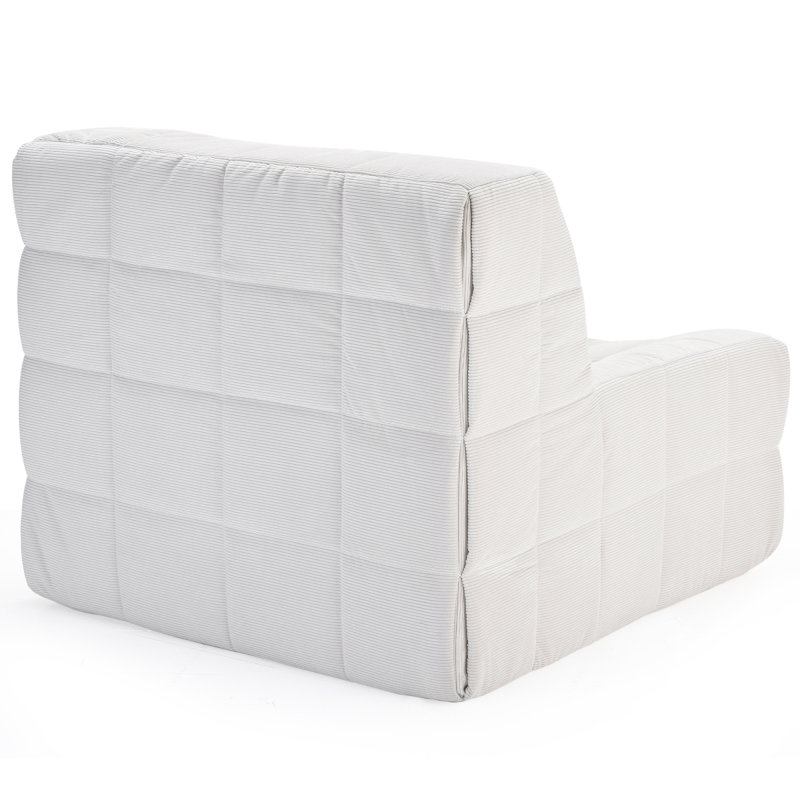 Fauteuil à billes pour adultes avec repose-pieds, fauteuils à billes surdimensionnés avec mousse à mémoire de forme haute densité, canapé confortable avec tête, cou, dossier, soutien lombaire, hanche pour le salon et la chambre à coucher