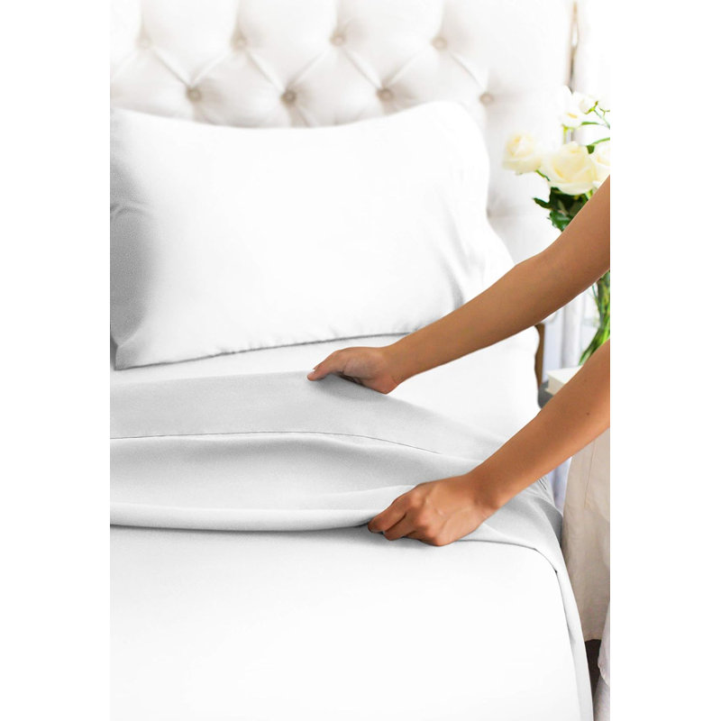 White Organic Cotton 1000 Thread Count Full Sheet Set