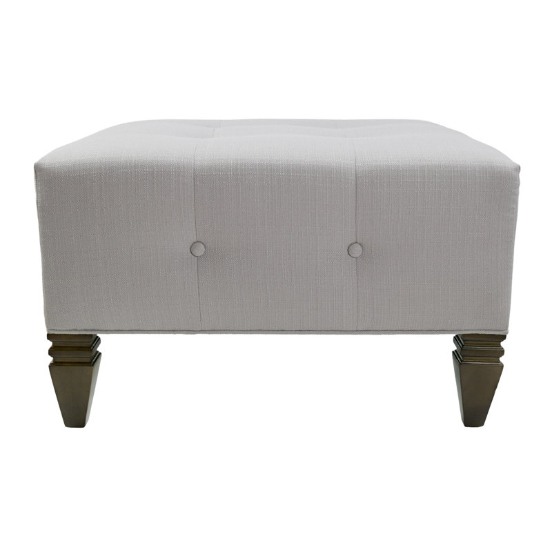 Hobson Upholstered Ottoman, Platinum