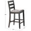 Table de salle à manger carrée classique avec finition grise et hauteur comptoir 5pc