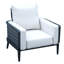 Chaise d'extérieur en aluminium avec coussins