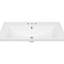 Nouveau lavabo de salle de bain en céramique blanche de 30 pouces, pré-percé pour robinet à poignée simple, durabilité durable, nettoyage en douceur de la surface lisse et installation rapide sur le lavabo de l'armoire en blanc, robinet flexible