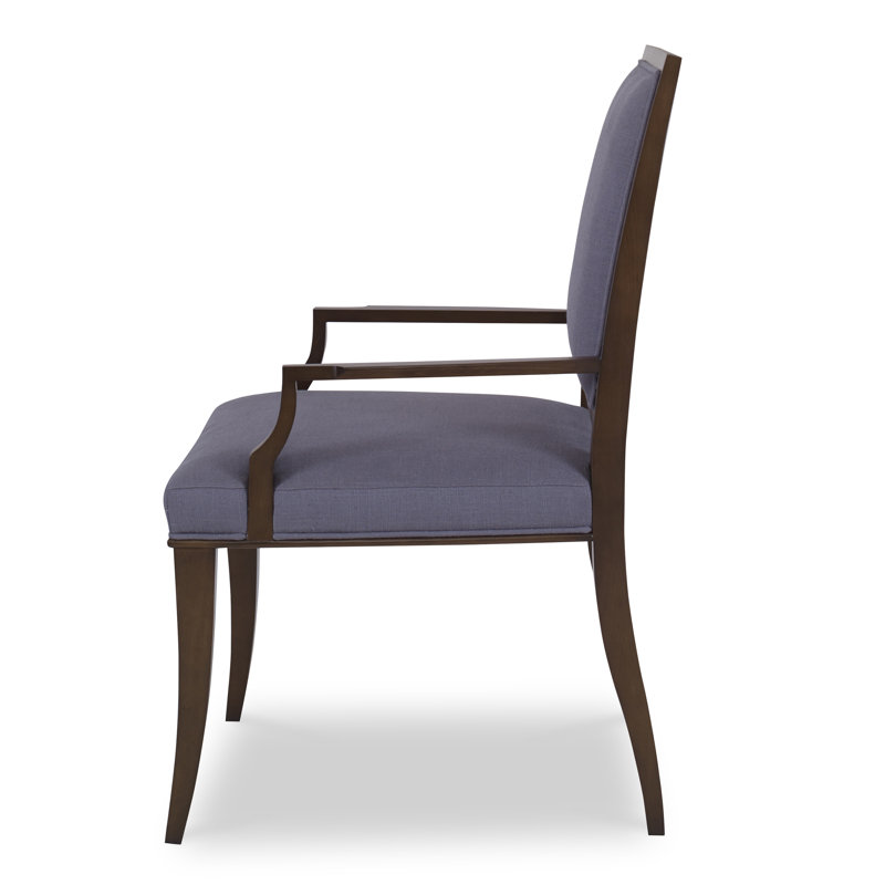 Princeton Arm Chair, American Walnut, Venice Linen