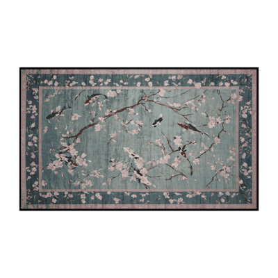 Machine Washable Gray Area Rug
