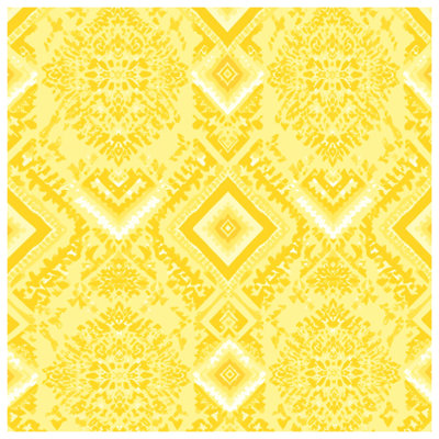 Yellow Ornate Pattern Blankets