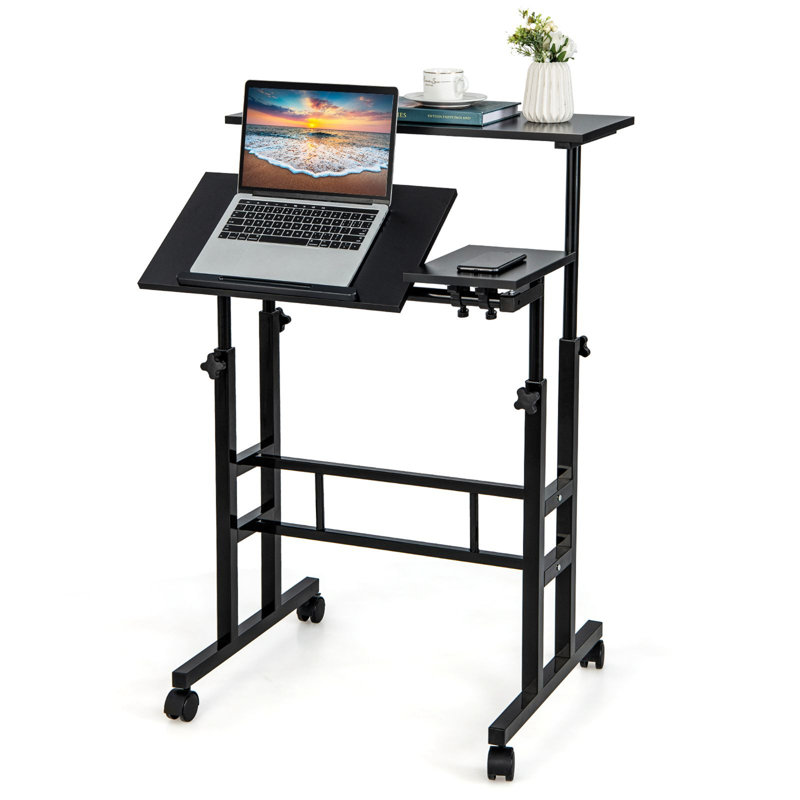 Adjustable Metal Base Computer Desk