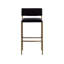 Mori Upholstered Stool with Metal Frame